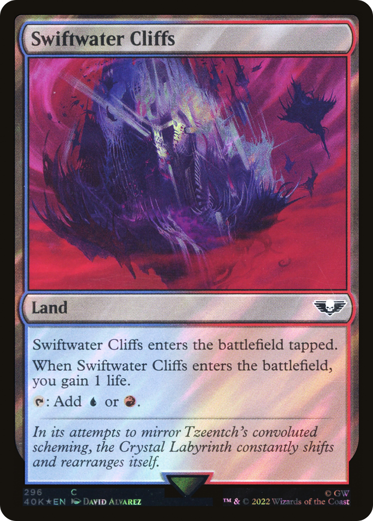 Swiftwater Cliffs (Surge Foil) [Universes Beyond: Warhammer 40,000] | Grognard Games