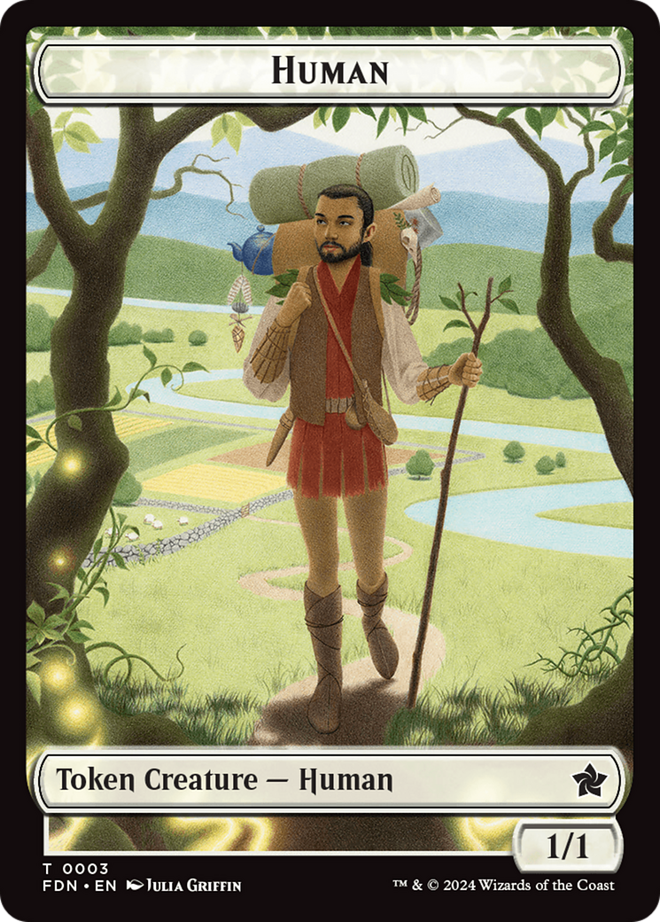 Copy // Human Double-Sided Token [Foundations Tokens] | Grognard Games