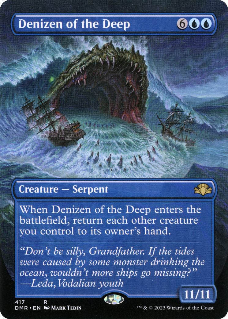 Denizen of the Deep (Borderless Alternate Art) [Dominaria Remastered] | Grognard Games