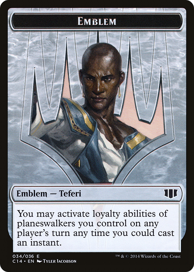 Teferi, Temporal Archmage Emblem // Zombie (011/036) Double-sided Token [Commander 2014 Tokens] | Grognard Games