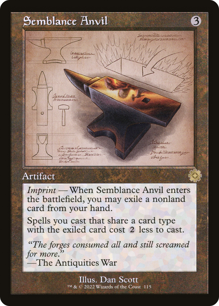 Semblance Anvil (Retro Schematic) [The Brothers' War Retro Artifacts] | Grognard Games
