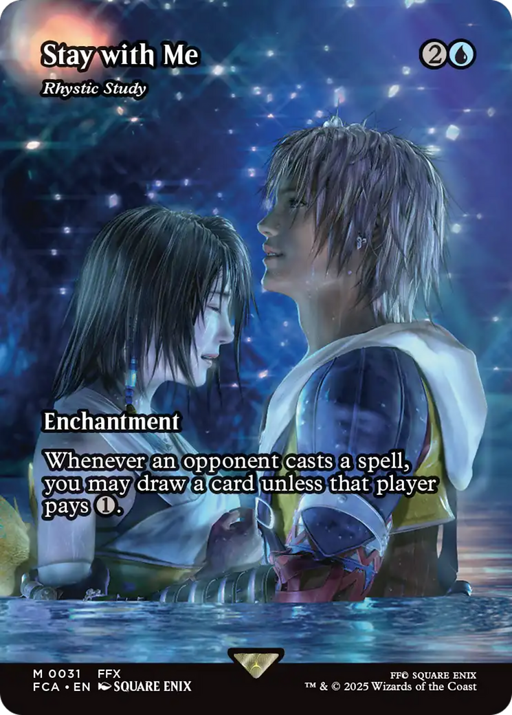 Rhystic Study (FCA-031) - FINAL FANTASY: Through the Ages / Stay with Me: (enchantment) (Borderless) Foil | Grognard Games