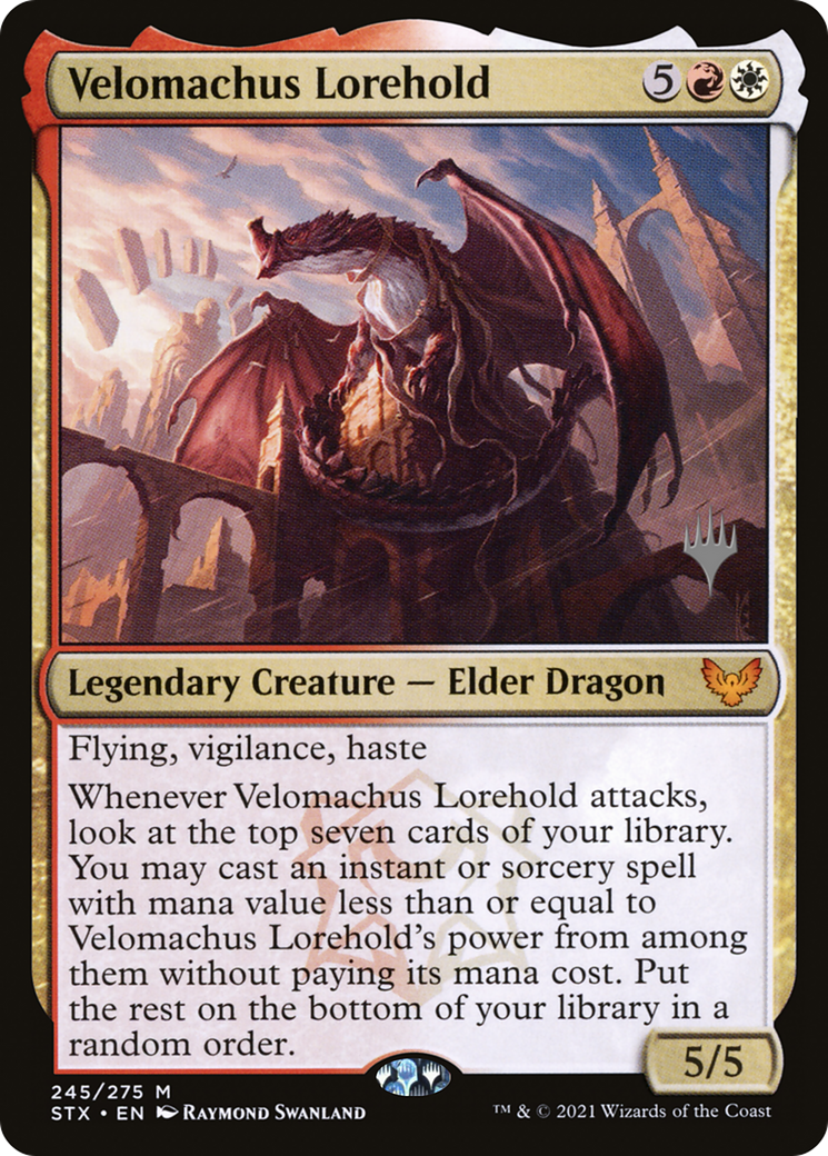 Velomachus Lorehold (Promo Pack) [Strixhaven: School of Mages Promos] | Grognard Games