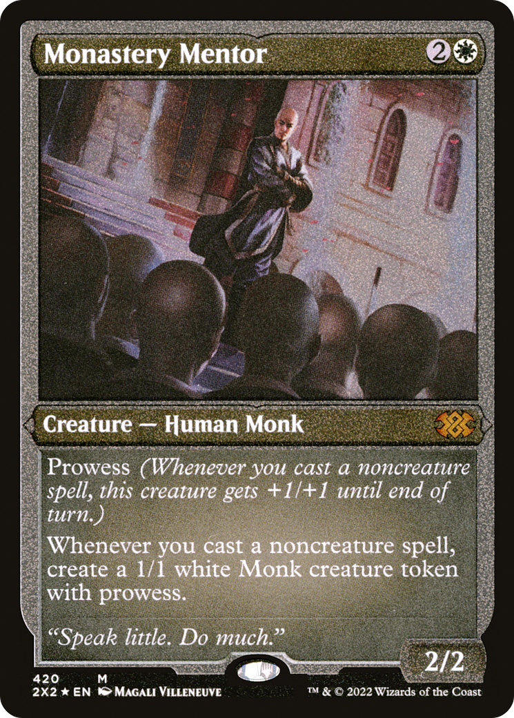 Monastery Mentor (Foil Etched) (2X2-420) - Double Masters 2022 Foil | Grognard Games