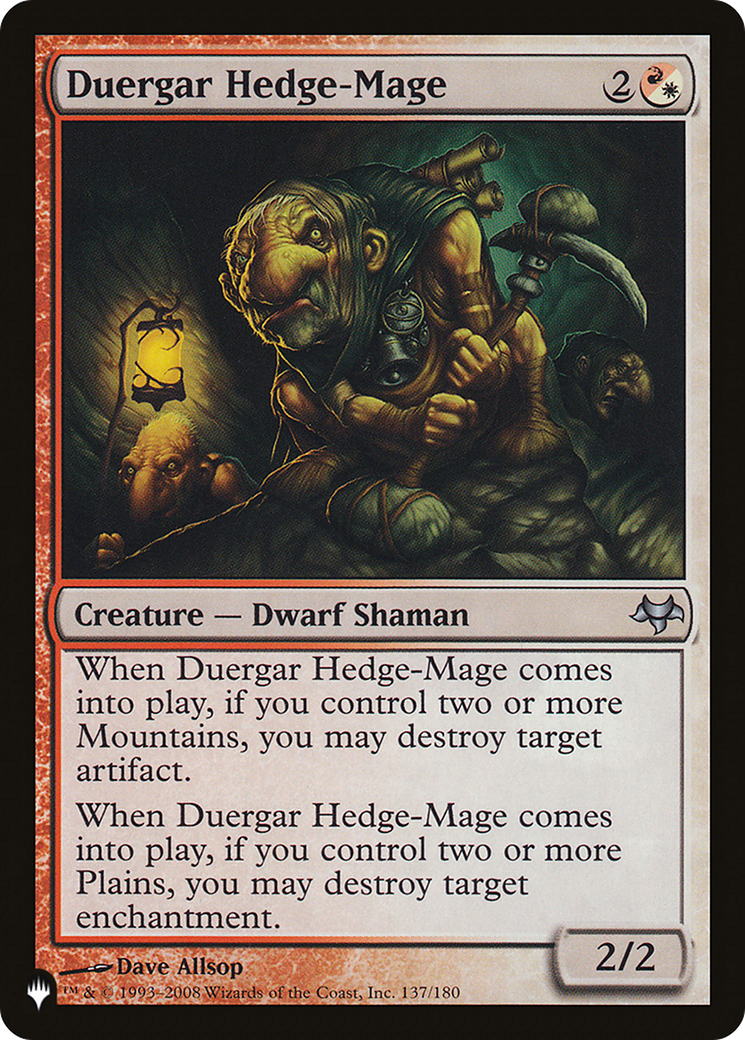 Duergar Hedge-Mage [The List Reprints] | Grognard Games