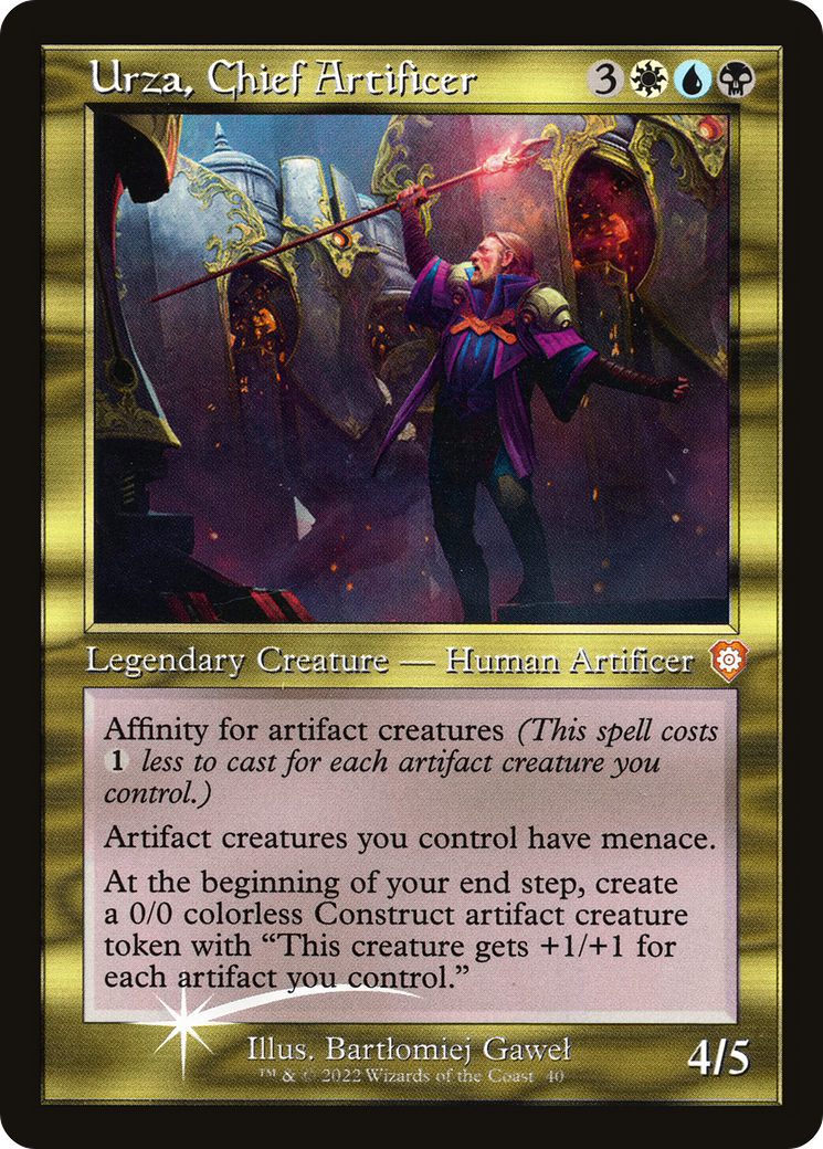 Urza, Chief Artificer (040) (Retro) (Display Commander) [The Brothers' War Commander] | Grognard Games