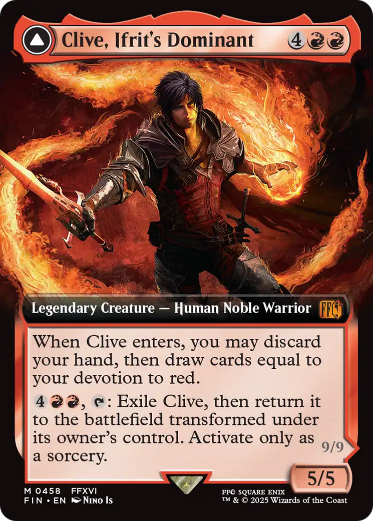 Clive, Ifrit's Dominant // Ifrit, Warden of Inferno (Extended Art) [FINAL FANTASY] | Grognard Games