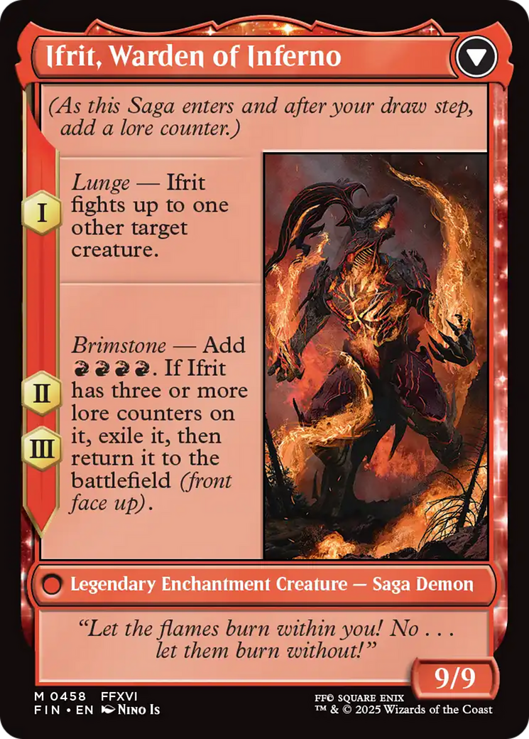 Clive, Ifrit's Dominant (Extended Art) (FIN-458) - FINAL FANTASY: (enchantment, Extended Art) Foil | Grognard Games