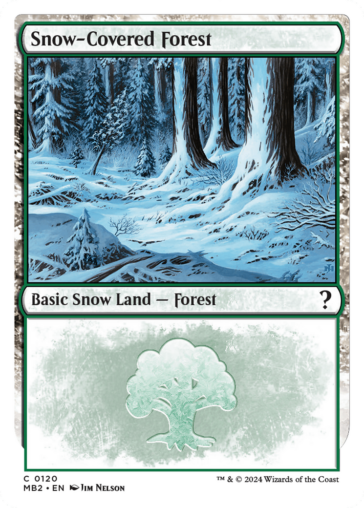 Snow-Covered Forest (White Border) [Mystery Booster 2] | Grognard Games