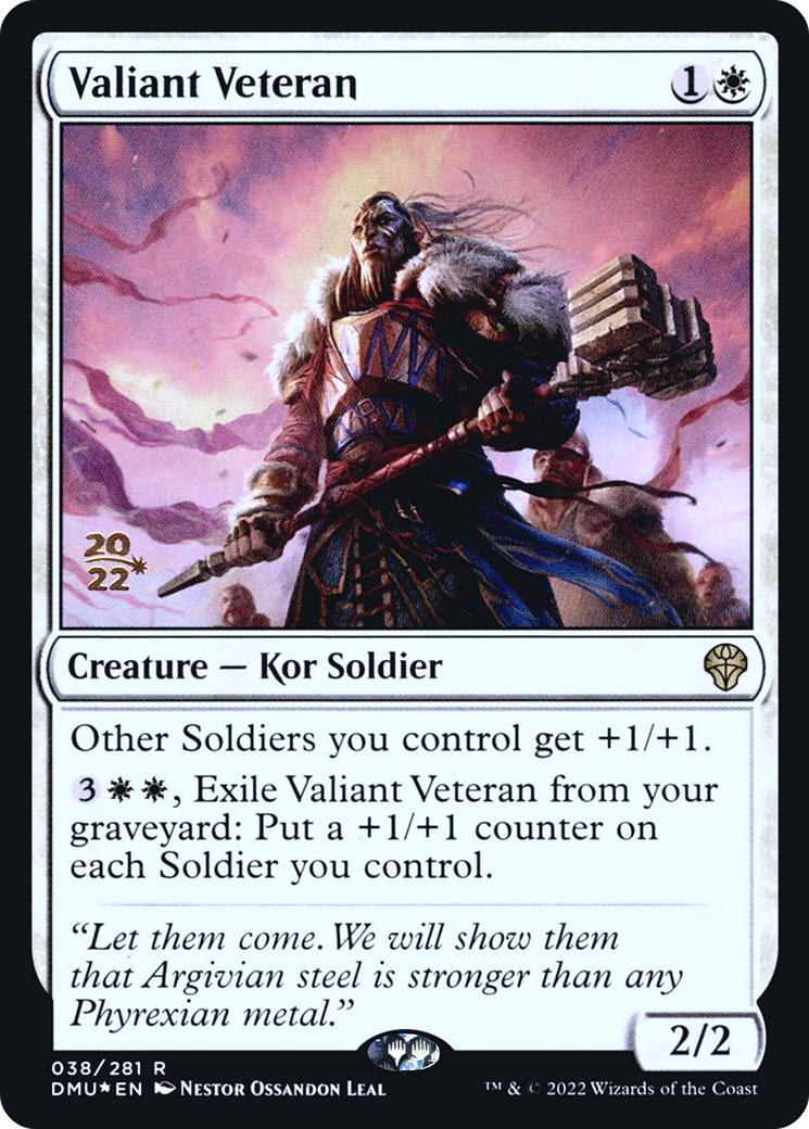 Valiant Veteran [Dominaria United Prerelease Promos] | Grognard Games