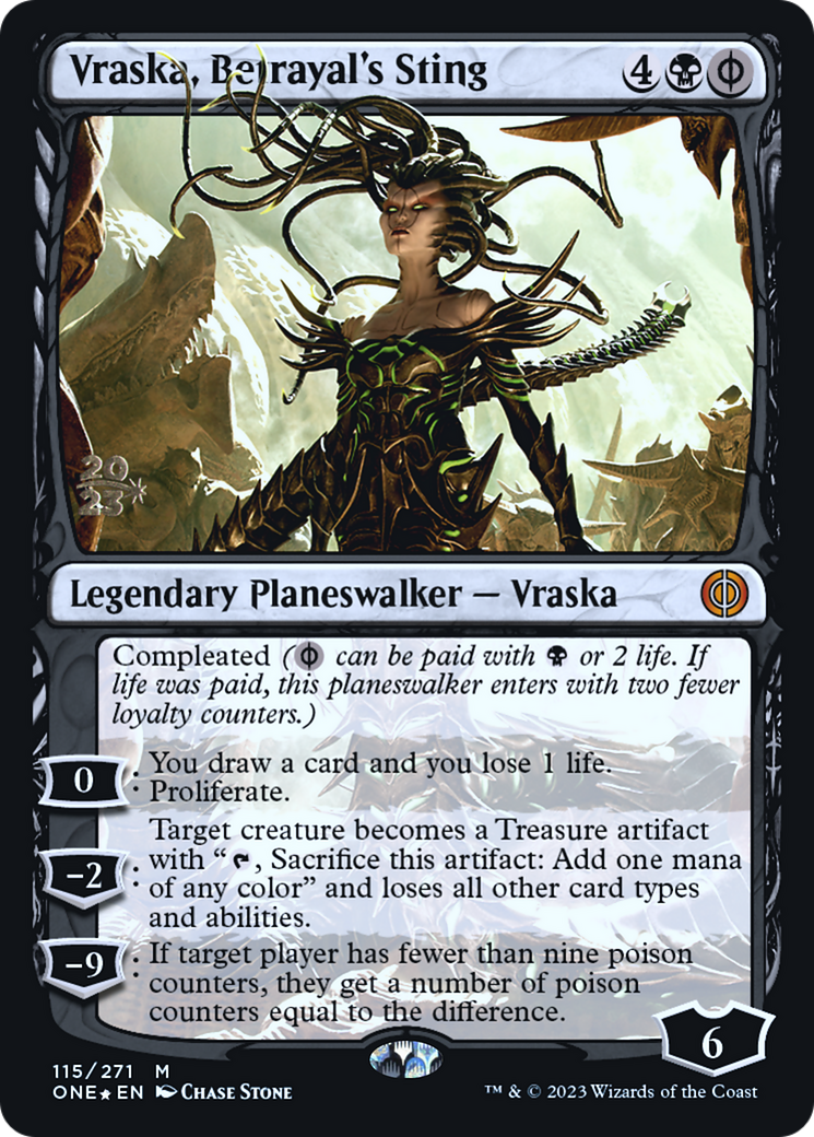 Vraska, Betrayal's Sting [Phyrexia: All Will Be One Prerelease Promos] | Grognard Games