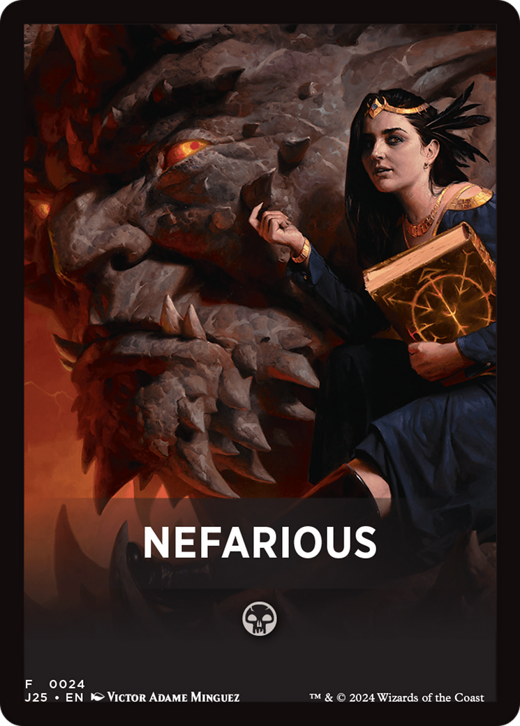 Nefarious Theme Card [Foundations Jumpstart Front Cards] | Grognard Games