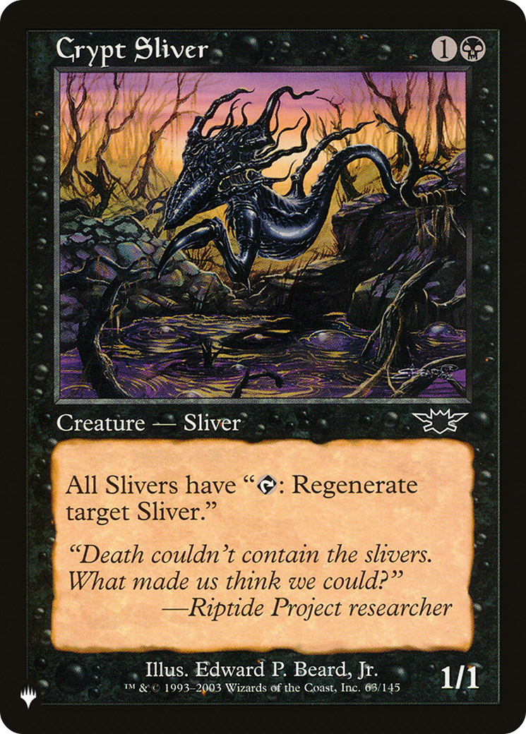 Crypt Sliver [The List] | Grognard Games