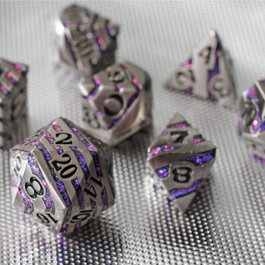 Forged Gaming Celestial Ore Set of 7 Metal Dice | Grognard Games