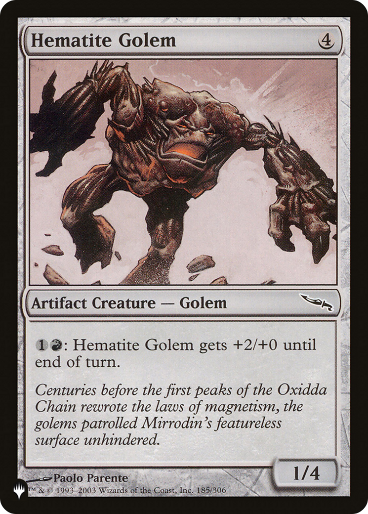 Hematite Golem [The List Reprints] | Grognard Games