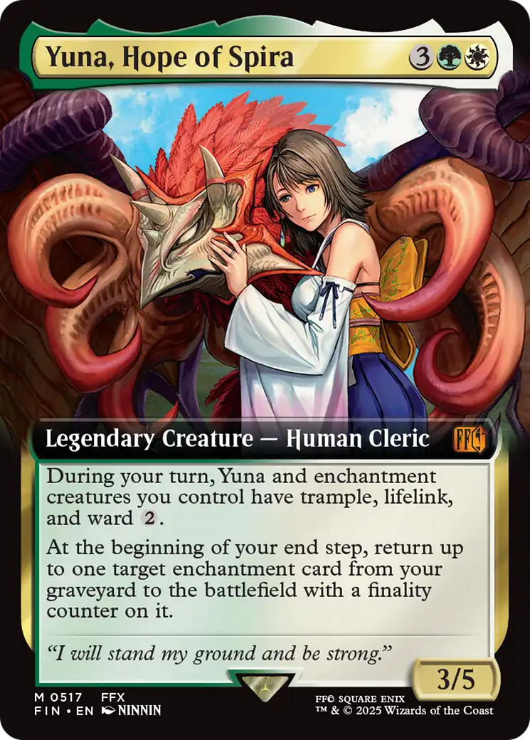 Yuna, Hope of Spira (Extended Art) (FIN-517) - FINAL FANTASY Foil | Grognard Games