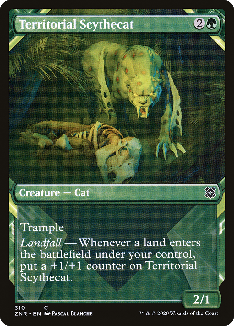 Territorial Scythecat (Showcase) [Zendikar Rising] | Grognard Games