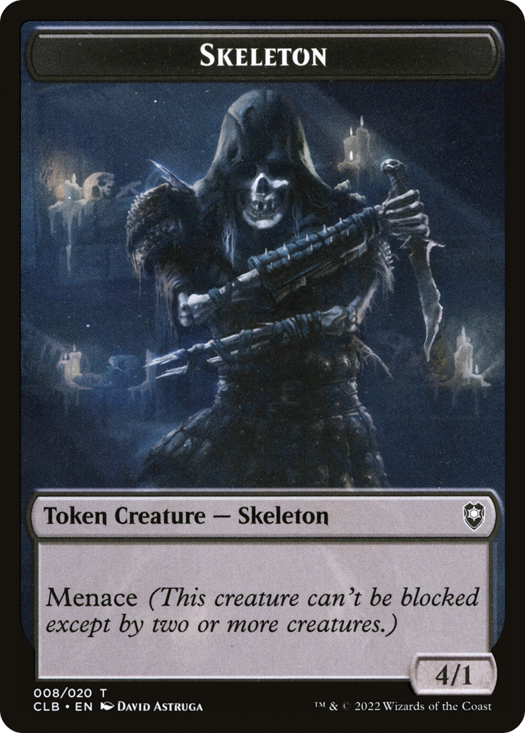 Skeleton Token [Commander Legends: Battle for Baldur's Gate Tokens] | Grognard Games