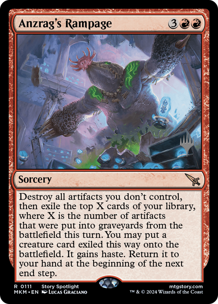 Anzrag's Rampage (Promo Pack) [Murders at Karlov Manor Promos] | Grognard Games