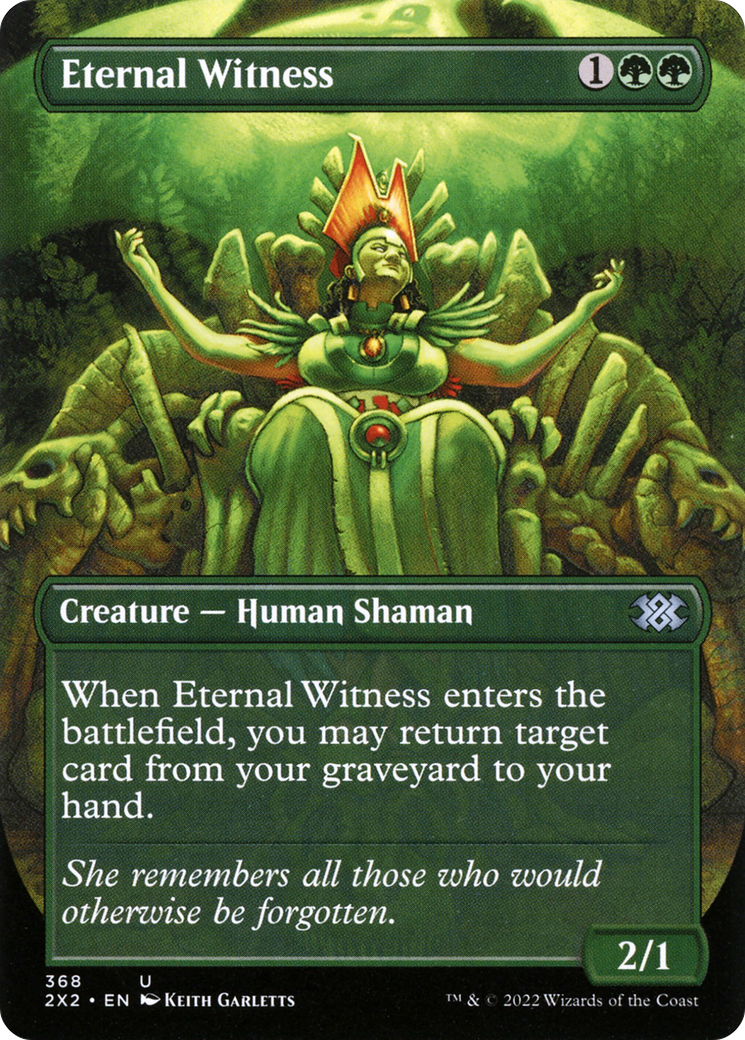 Eternal Witness (Borderless Alternate Art) [Double Masters 2022] | Grognard Games