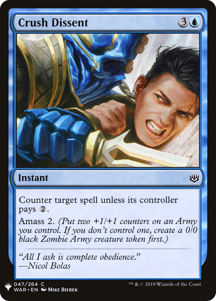 Crush Dissent [Mystery Booster] | Grognard Games