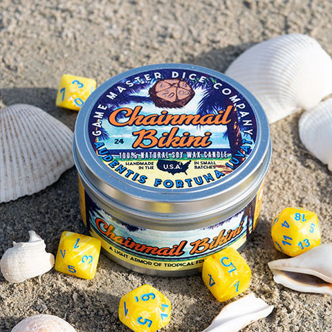 Chainmail Bikini Gaming Candle | Grognard Games