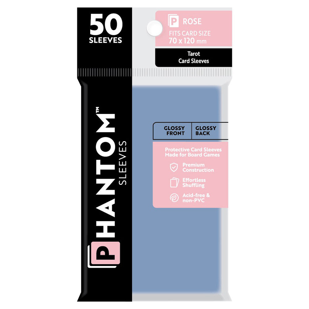 Phantom Sleeves: Rose Size 70 x 120mm - Glossy/Glossy (50) | Grognard Games