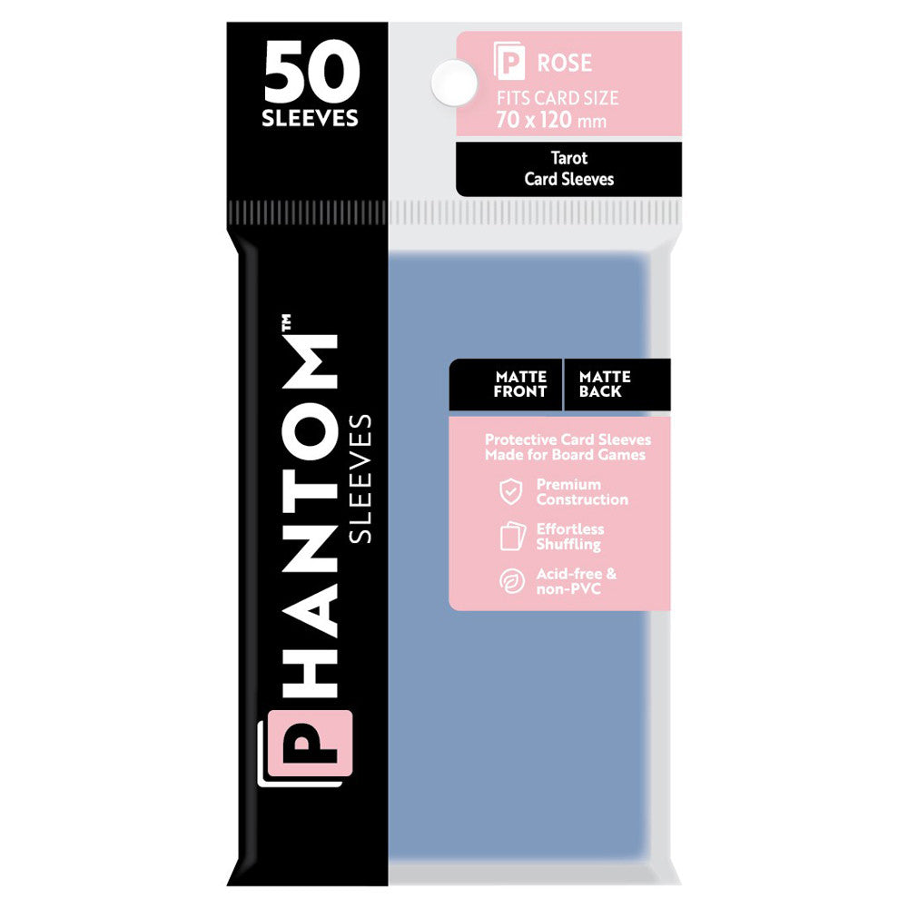 Phantom Sleeves: Rose Size 70 x 120mm - Matte/Matte (50) | Grognard Games