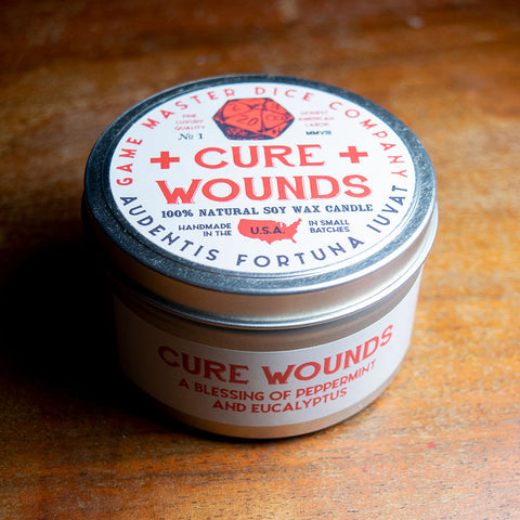 Cure Wounds Gaming Candle | Grognard Games