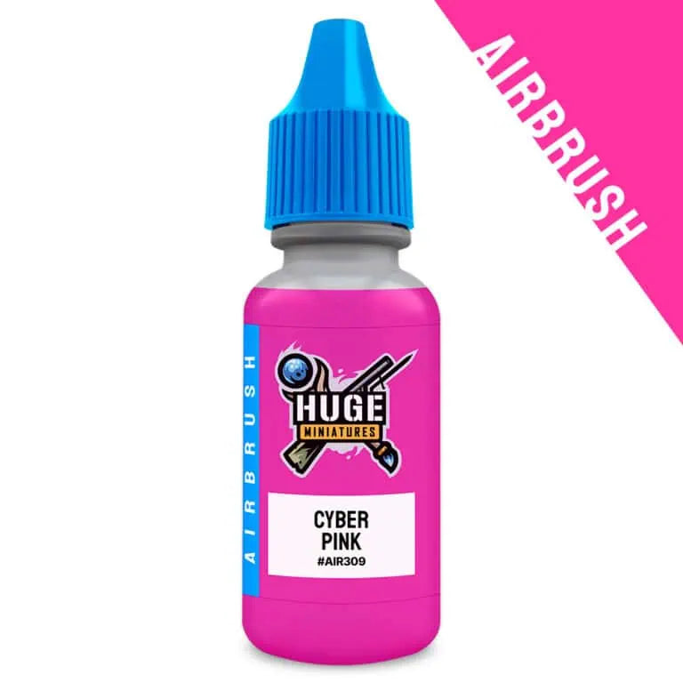 Huge Miniatures Cyber Pink Fluorescent Airbrush Paint | Grognard Games