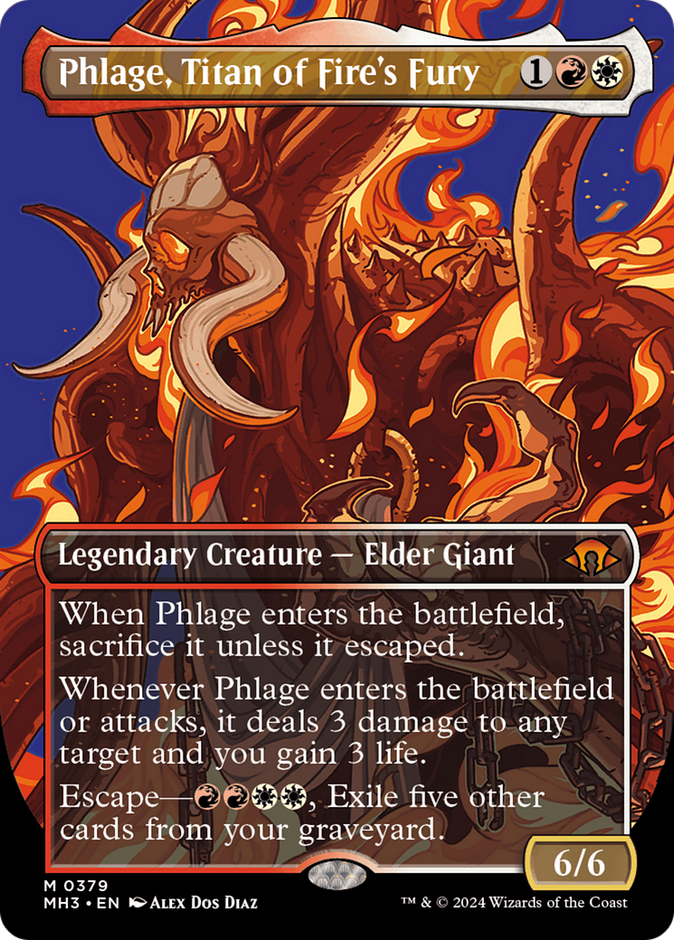 Phlage, Titan of Fire's Fury (Borderless) [Modern Horizons 3] | Grognard Games