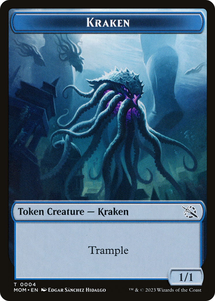 Soldier // Kraken Double-Sided Token [March of the Machine Tokens] | Grognard Games