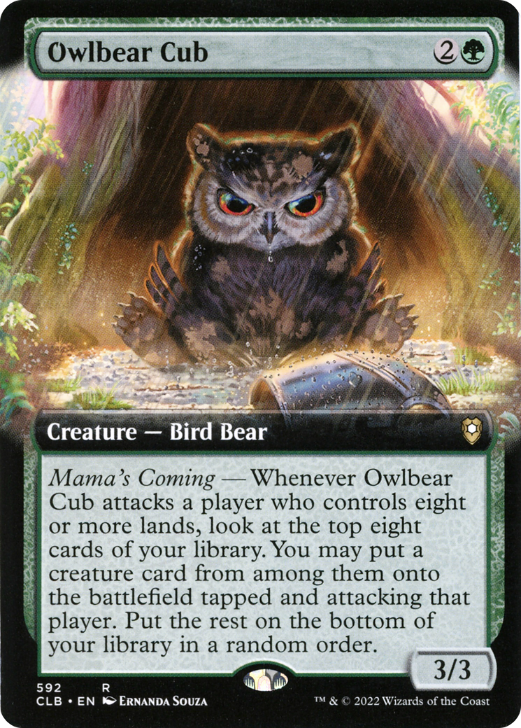 Owlbear Cub (Extended Art) [Commander Legends: Battle for Baldur's Gate] | Grognard Games