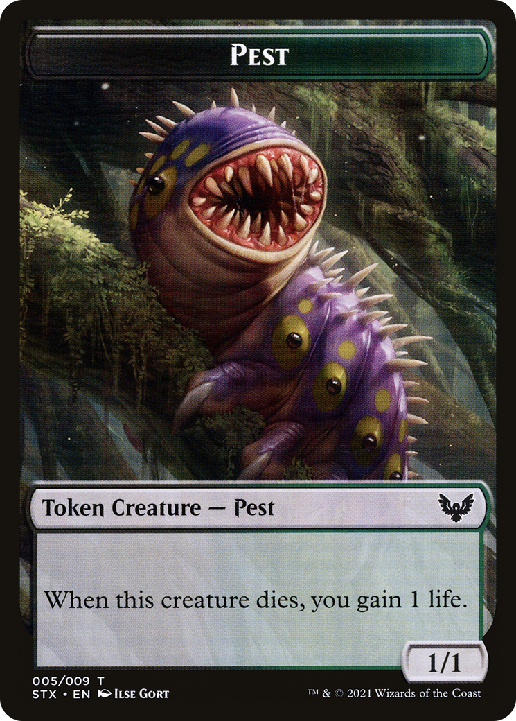 Pest Token [Strixhaven: School of Mages Tokens] | Grognard Games