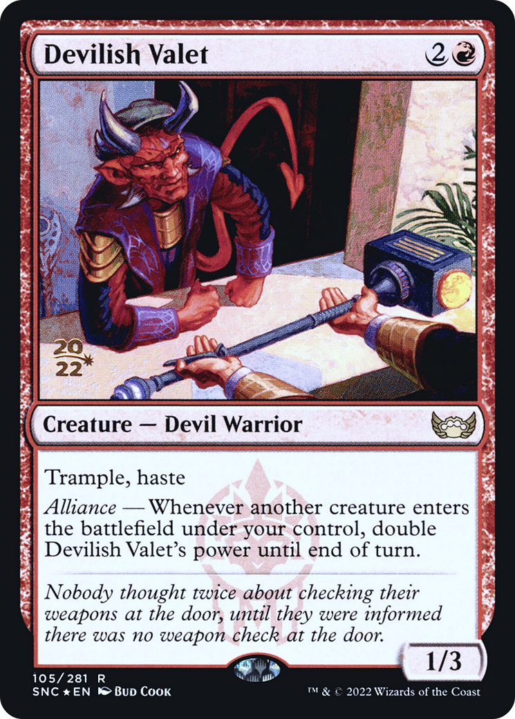 Devilish Valet [Streets of New Capenna Prerelease Promos] | Grognard Games