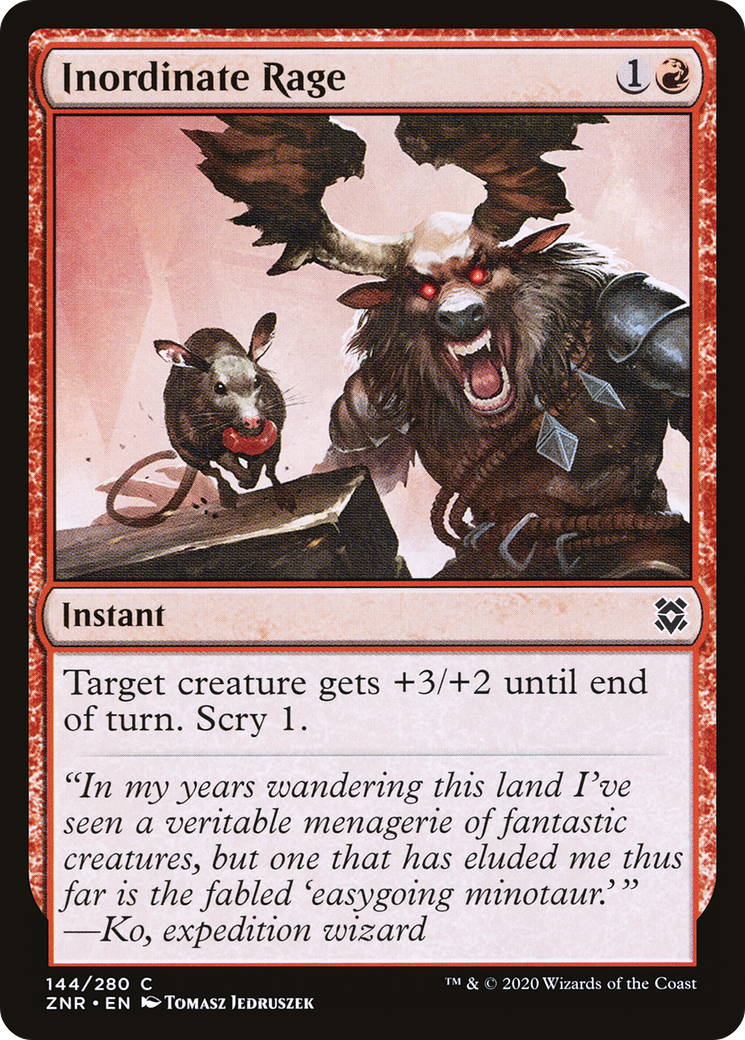Inordinate Rage [Zendikar Rising] | Grognard Games