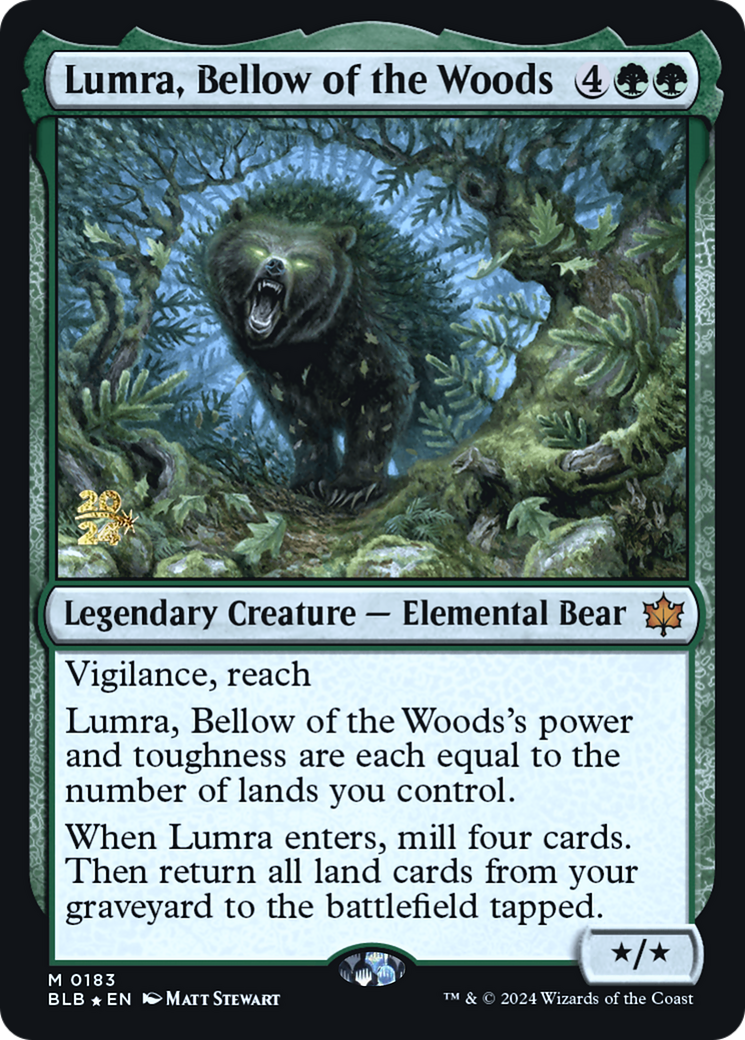 Lumra, Bellow of the Woods [Bloomburrow Prerelease Promos] | Grognard Games
