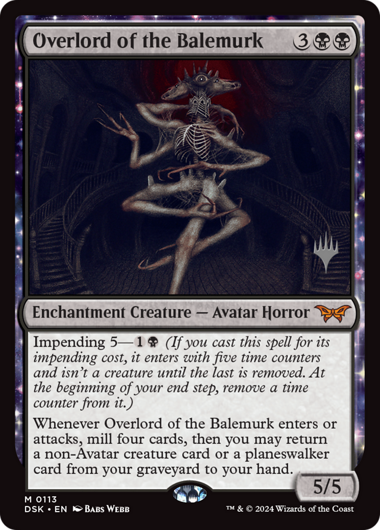 Overlord of the Balemurk (Promo Pack) [Duskmourn: House of Horror Promos] | Grognard Games