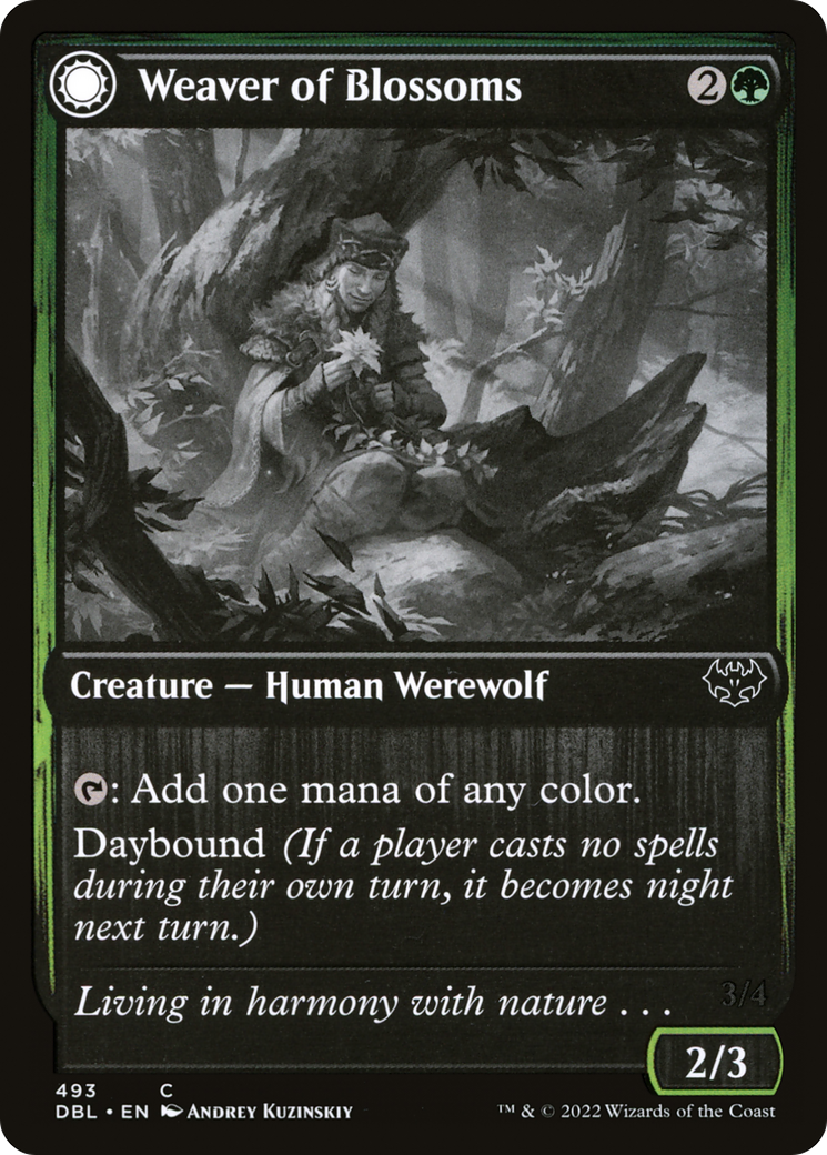 Weaver of Blossoms // Blossom-Clad Werewolf [Innistrad: Double Feature] | Grognard Games