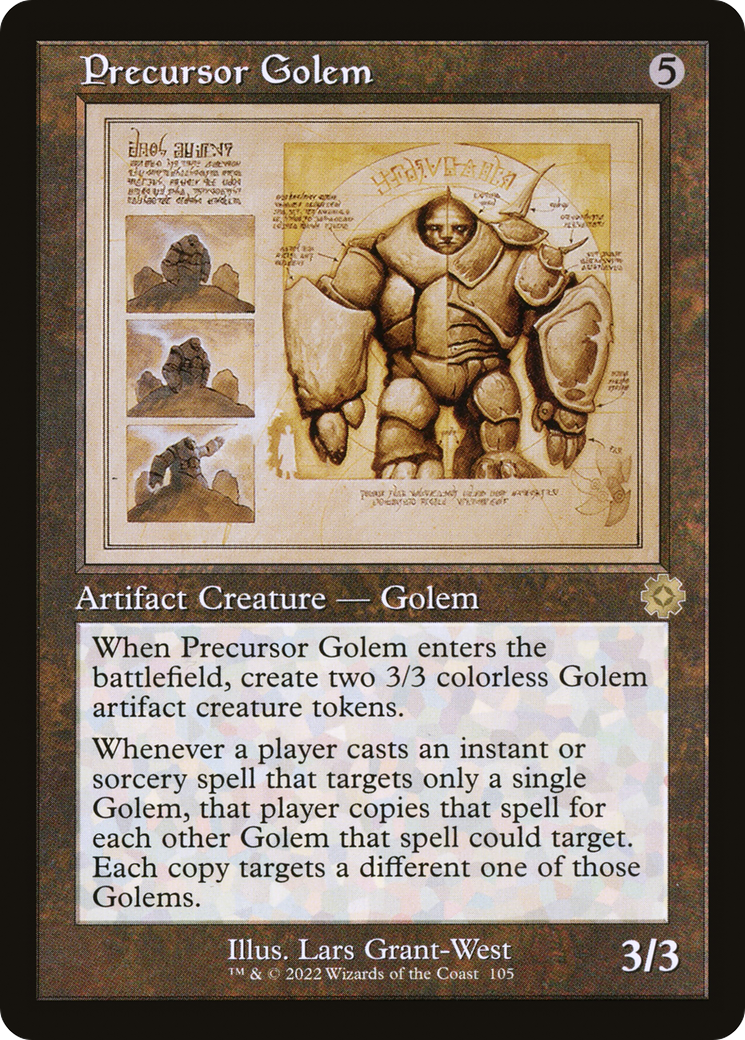 Precursor Golem (Retro Schematic) [The Brothers' War Retro Artifacts] | Grognard Games