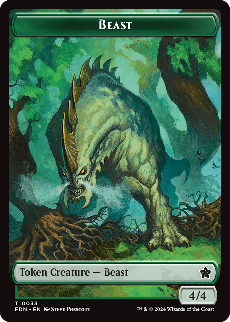 Dog // Beast (0033) Double-Sided Token [Foundations Tokens] | Grognard Games