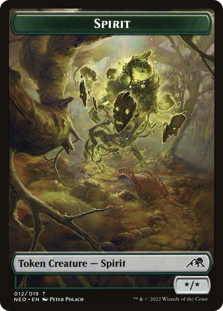 Spirit Token (012) [Kamigawa: Neon Dynasty Tokens] | Grognard Games