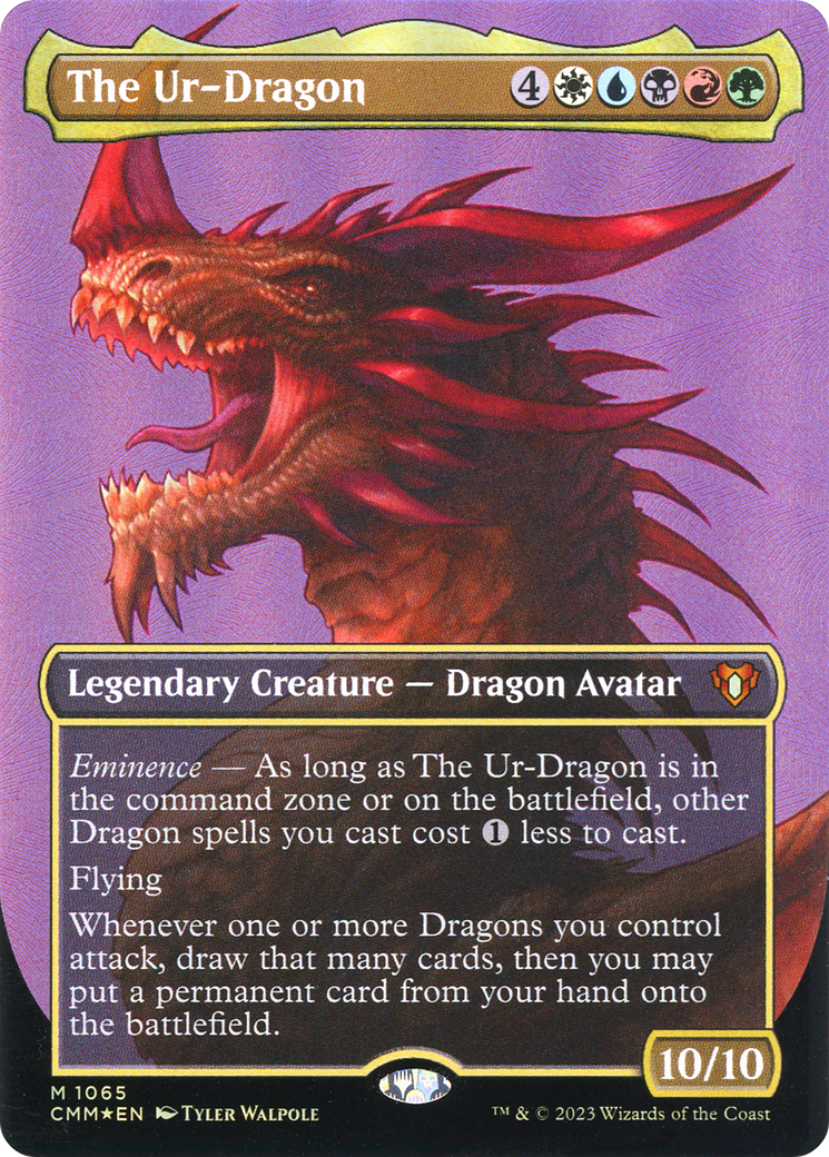 The Ur-Dragon (Borderless Textured Foil Frame Break) [Commander Masters] | Grognard Games