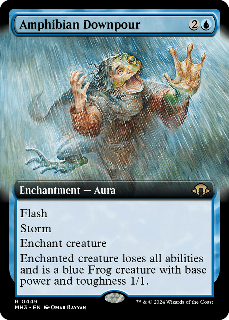 Amphibian Downpour (Extended Art) (MH3-449) - Modern Horizons 3: (Extended Art) Foil | Grognard Games