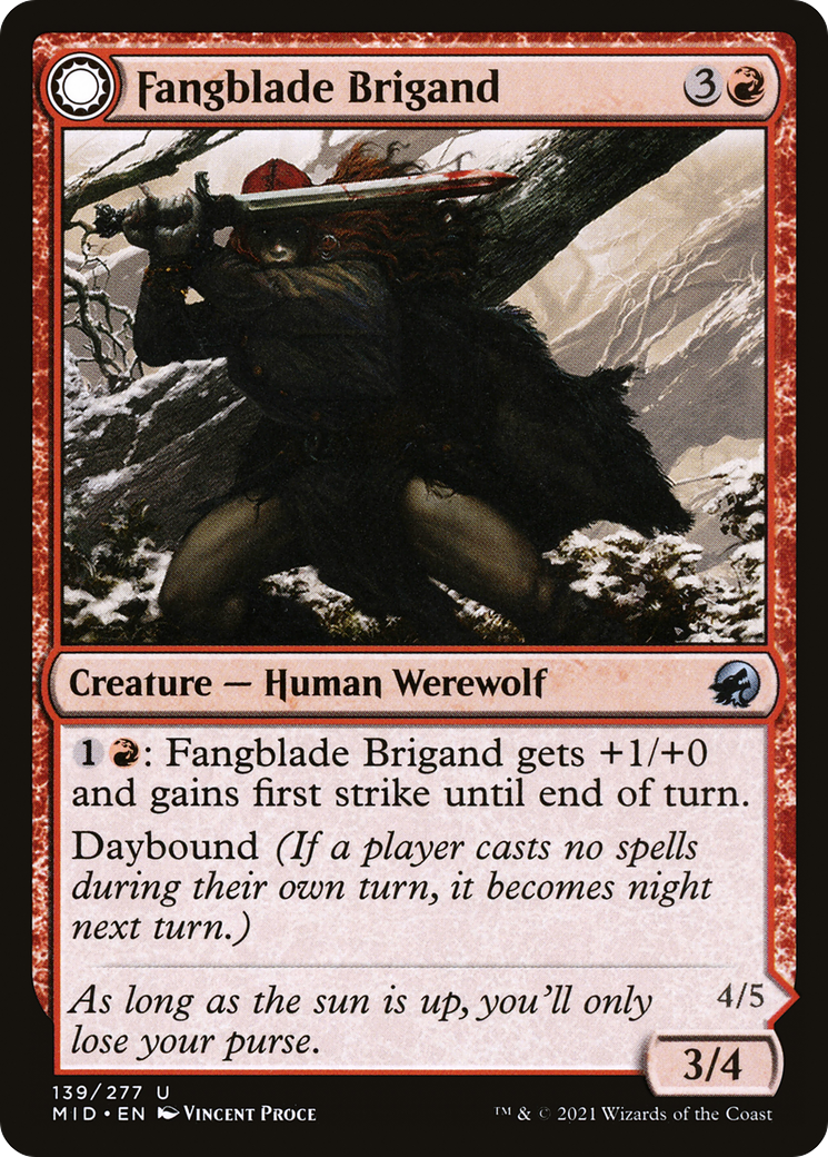 Fangblade Brigand // Fangblade Eviscerator [Innistrad: Midnight Hunt] | Grognard Games