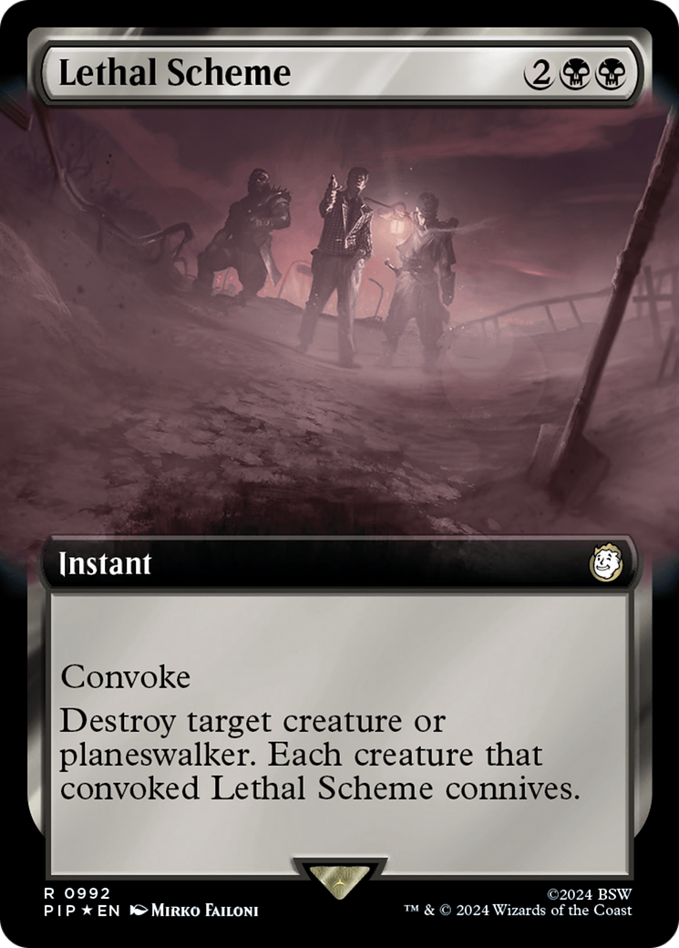 Lethal Scheme (Extended Art) (Surge Foil) [Fallout] | Grognard Games