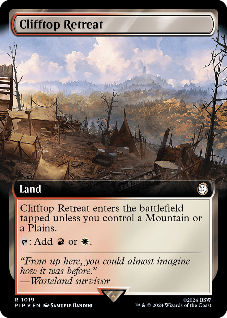 Clifftop Retreat (Extended Art) (Surge Foil) [Fallout] | Grognard Games