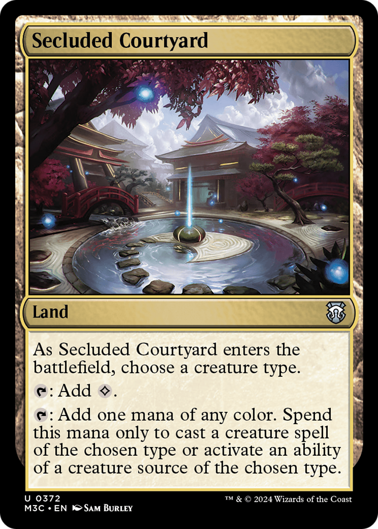 Secluded Courtyard (Ripple Foil) [Modern Horizons 3 Commander] | Grognard Games