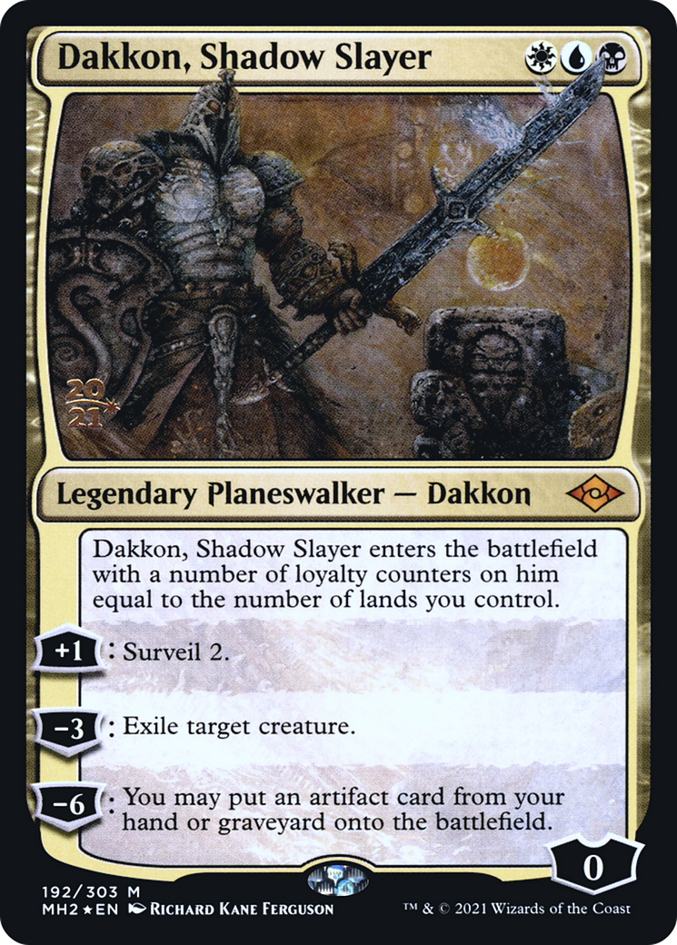 Dakkon, Shadow Slayer [Modern Horizons 2 Prerelease Promos] | Grognard Games