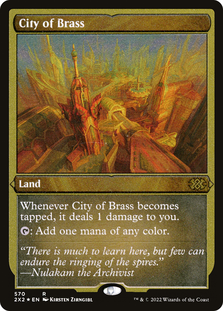 City of Brass (Foil Etched) (2X2-570) - Double Masters 2022 Foil | Grognard Games